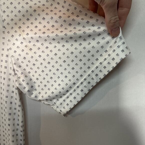 Mens Large Big And Tall Polo Shirt Callaway OptiDri White and Grey Short Sleeve - Picture 3 of 9